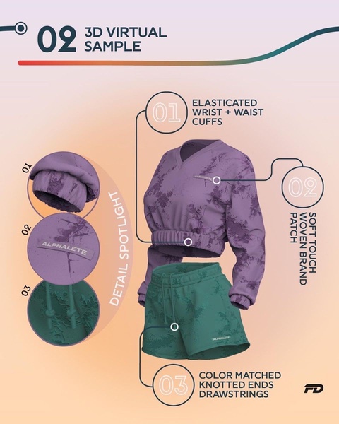 athletic wear, activewear set, workout clothes, sports outfit, fitness wear, tracksuit, athletic ensemble, product launch, modern typography, fresh, purple, pastel